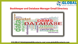 Bookkeeper and Database Manager Email Directory