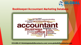 Bookkeeper,Accountant Marketing Database