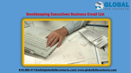 Bookkeeping Executives Business Email List