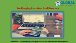 Bookkeeping Executives Email Directory