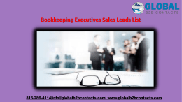 Bookkeeping Executives Sales Leads List