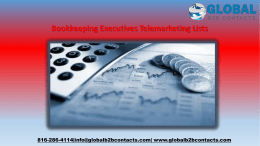 Bookkeeping Executives Telemarketing Lists
