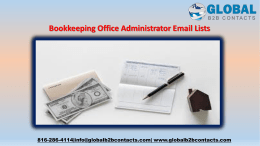 Bookkeeping Office Administrator Email Lists