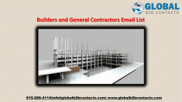 Builders and General Contractors Email List