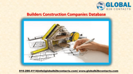 Builders Construction Companies Database