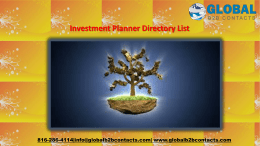 Investment Planner Directory List