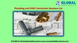 Plumbing and HVAC Contractors Business List