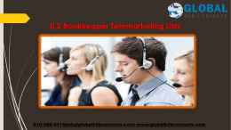 U.S Bookkeeper Telemarketing Lists