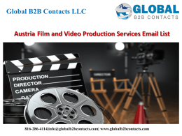 Austria Film and Video Production Services Email List