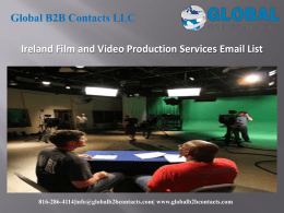 Ireland Film and Video Production Services Email List