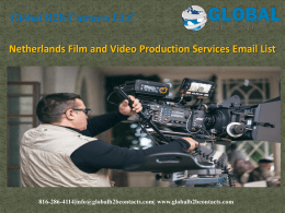 Netherlands Film and Video Production Services Email List