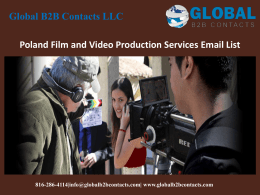 Poland Film and Video Production Services Email List