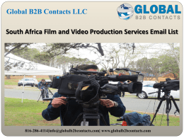 South Africa Film and Video Production Services Email List