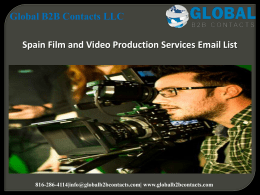 Spain Film and Video Production Services Email List