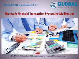 Denmark Financial Transaction Processing Mailing List