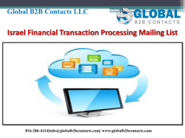 Israel Financial Transaction Processing Mailing List