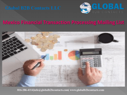 Mexico Financial Transaction Processing Mailing List