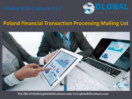 Poland Financial Transaction Processing Mailing List