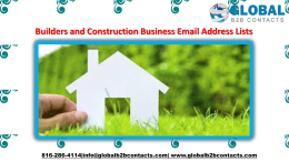 Builders and Construction Business Email Address Lists