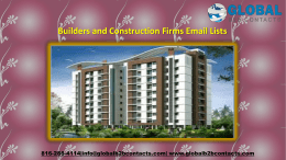 Builders and Construction Firms Email Lists
