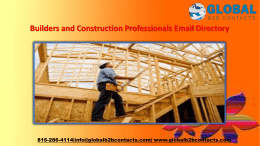 Builders and Construction Professionals Email Directory