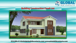 Building Construction Email List