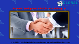 Business Development Administrator Mailing List