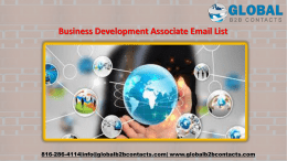 Business Development Associate Email List