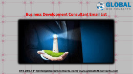 Business Development Consultant Email List