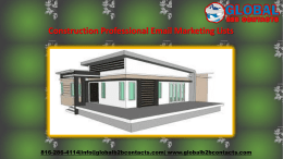 Construction Professional Email Marketing Lists