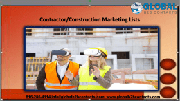 Contractor,Construction Marketing Lists