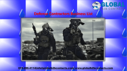 Defense Contractors Business List