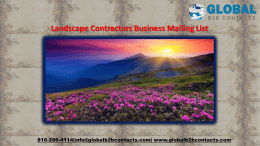 Landscape Contractors Business Mailing List