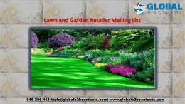 Lawn and Garden Retailer Mailing List