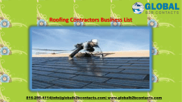 Roofing Contractors Business List