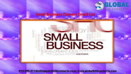 Small Business Owners Email List