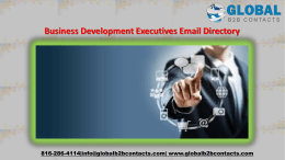 Business Development Executives Email Directory