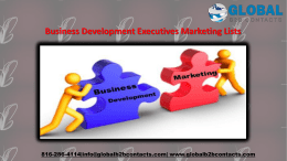 Business Development Executives Marketing Lists