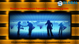 Business Development Executives Telemarketing Lists