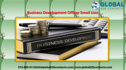 Business Development Officer Email Lists