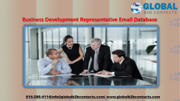 Business Development Representative Email Database