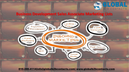 Business Development Sales Associate Marketing Lists