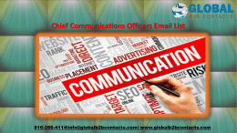 Chief Communications Officers Email List
