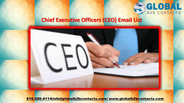 Chief Executive Officers (CEO) Email List