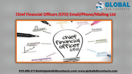 Chief Financial Officers (CFO) Email,Phone,Mailing List