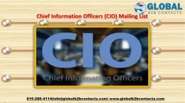 Chief Information Officers (CIO) Mailing List