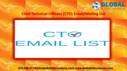 Chief Technical Officers (CTO) Email,Mailing List