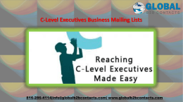 C-Level Executives Business Mailing Lists
