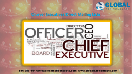 C-Level Executives Direct Mailing Lists