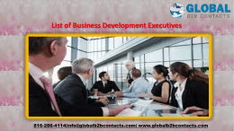 List of Business Development Executives